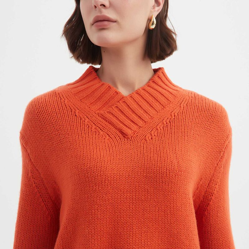 TIRELLI Crossover Collar Knit Jumper image number 2